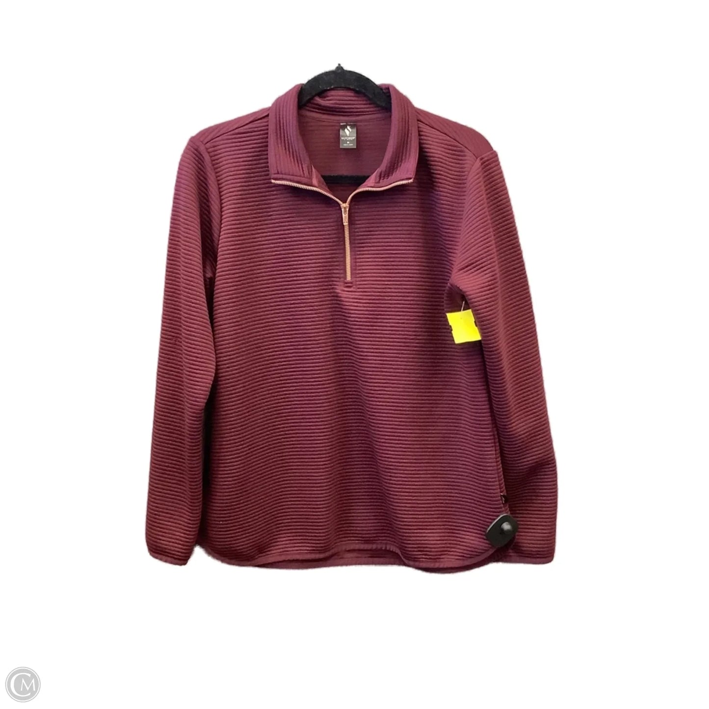 Athletic Top Long Sleeve Collar By Skechers In Purple, Size: M