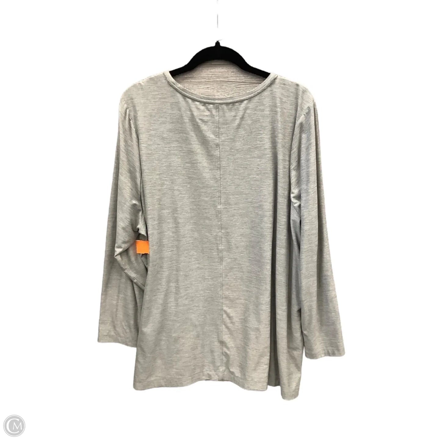 Top Long Sleeve Basic By Lands End In Grey, Size: 3x