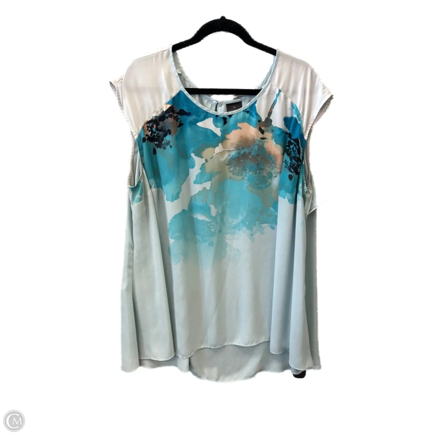 Top Sleeveless By Worthington In Blue, Size: 3x
