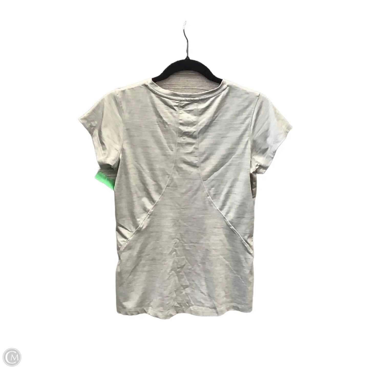 Athletic Top Short Sleeve By Asics In Grey, Size: S