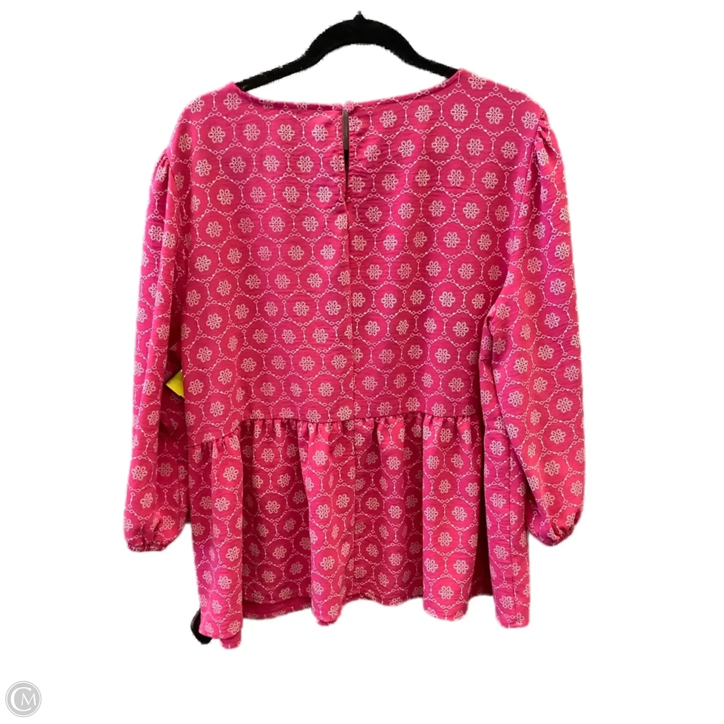 Top 3/4 Sleeve By Clothes Mentor In Pink, Size: 2x