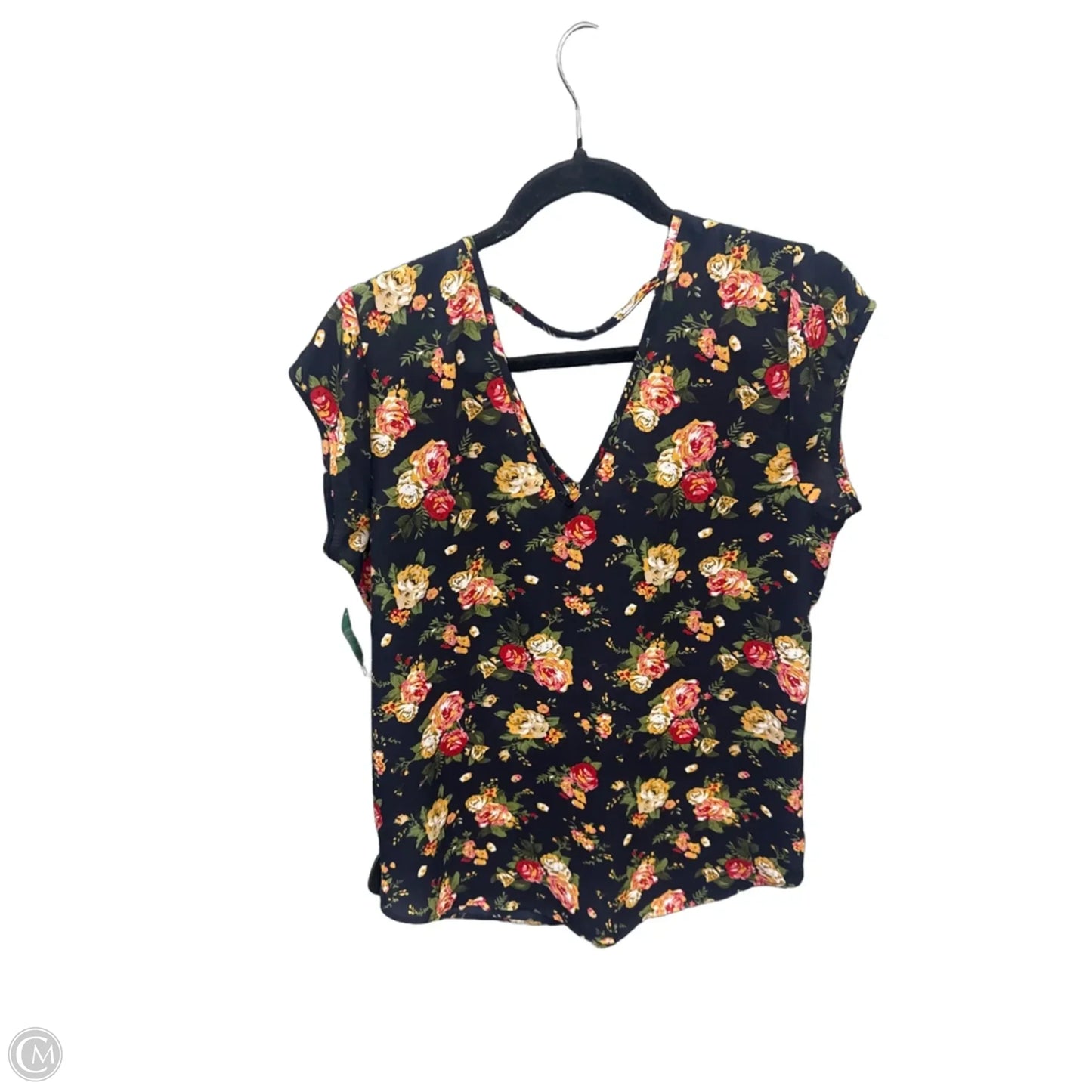 Blouse Short Sleeve By Dr2 In Floral Print, Size: M