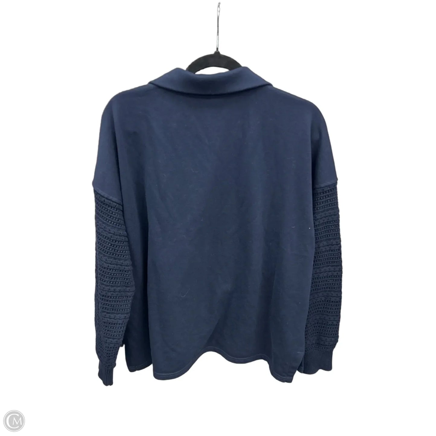Sweatshirt Collar By Grace + Karma In Blue, Size: 1x
