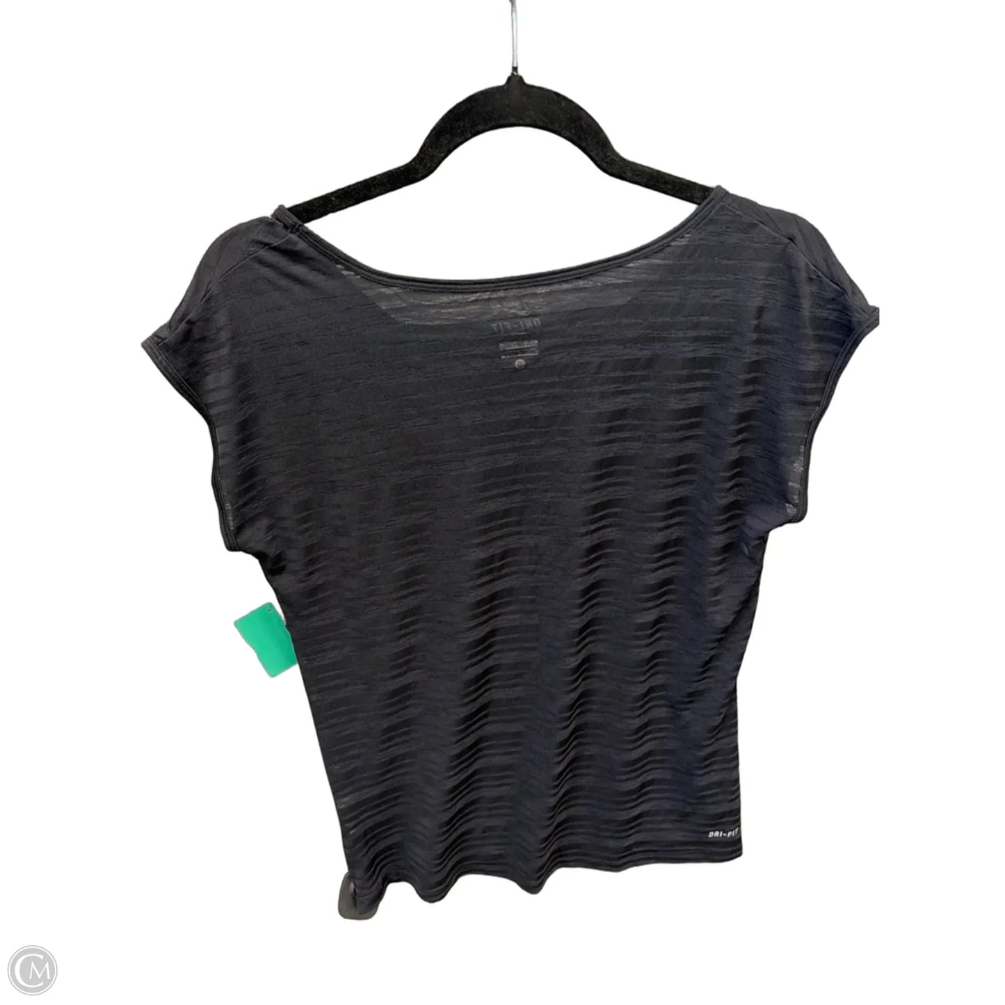 Athletic Top Short Sleeve By Nike In Black, Size: M