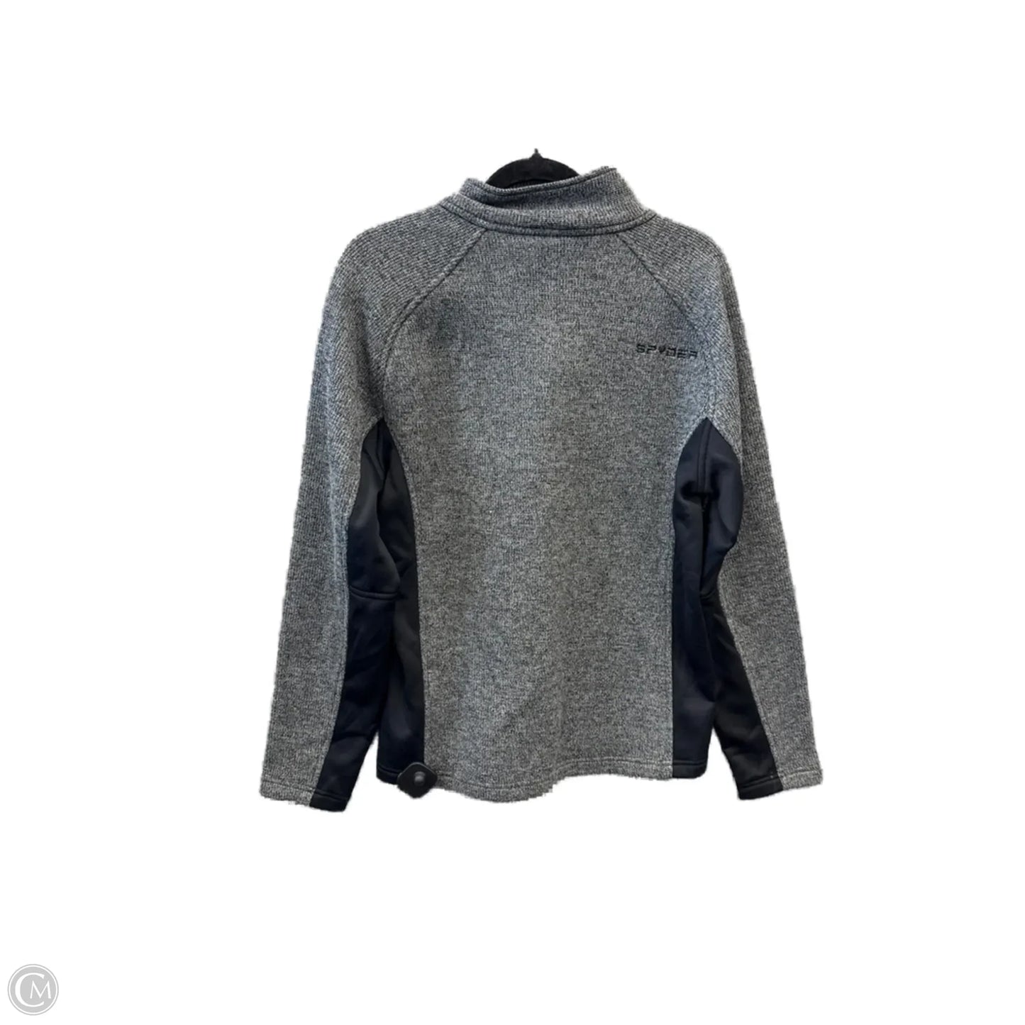 Athletic Top Long Sleeve Collar By Spyder In Grey, Size: M