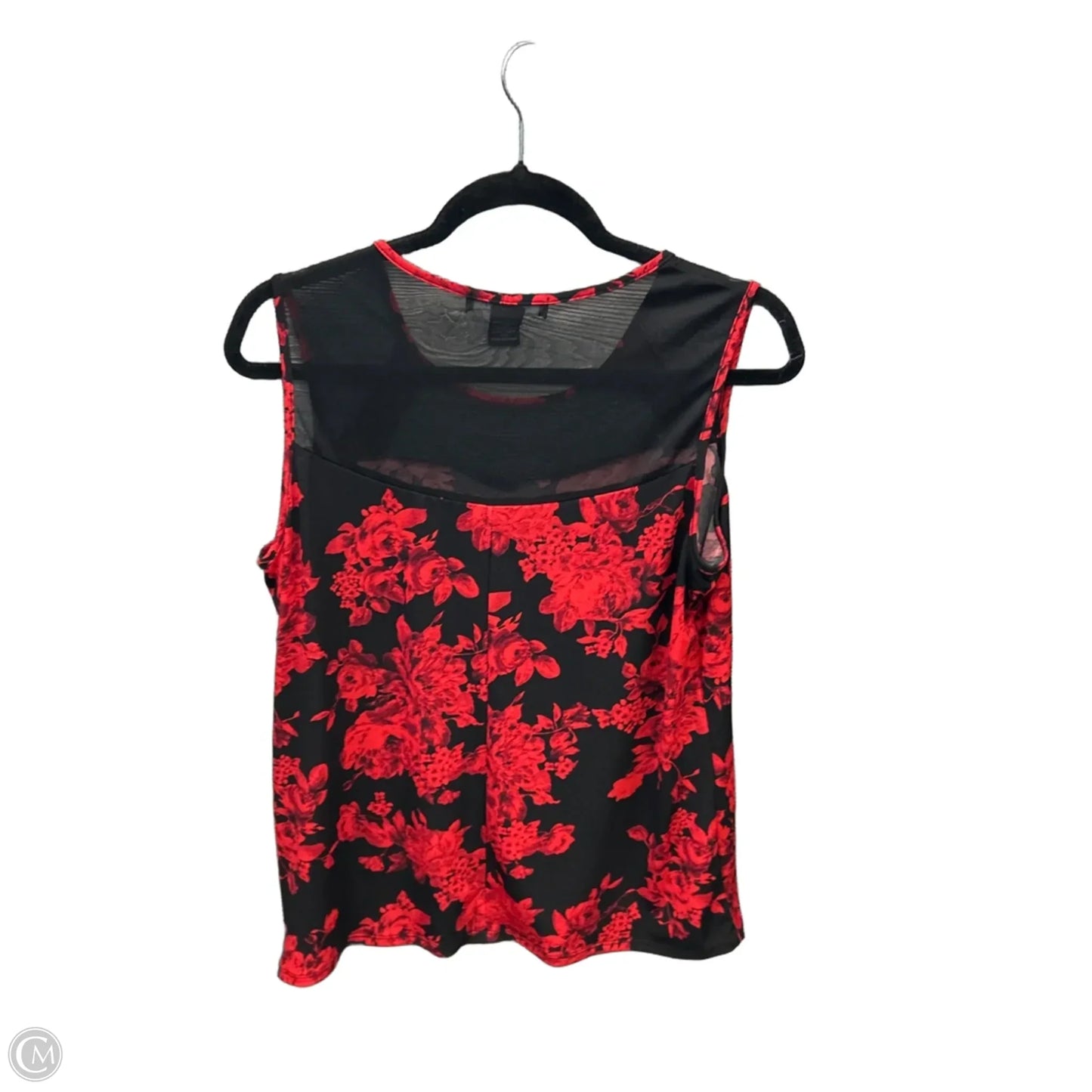 Top Sleeveless By Clothes Mentor In Black & Red, Size: L