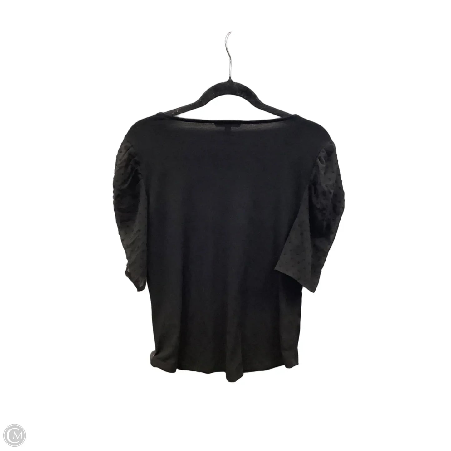 Top Short Sleeve By Adrianna Papell In Black, Size: M