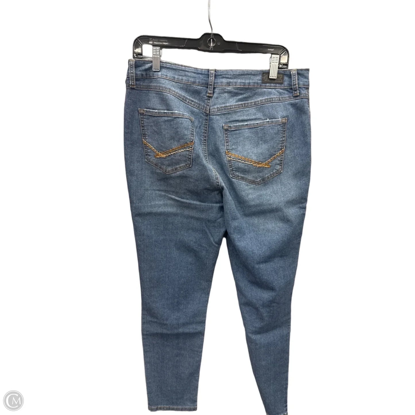Jeans Skinny By Natural Reflections In Blue Denim, Size: 14