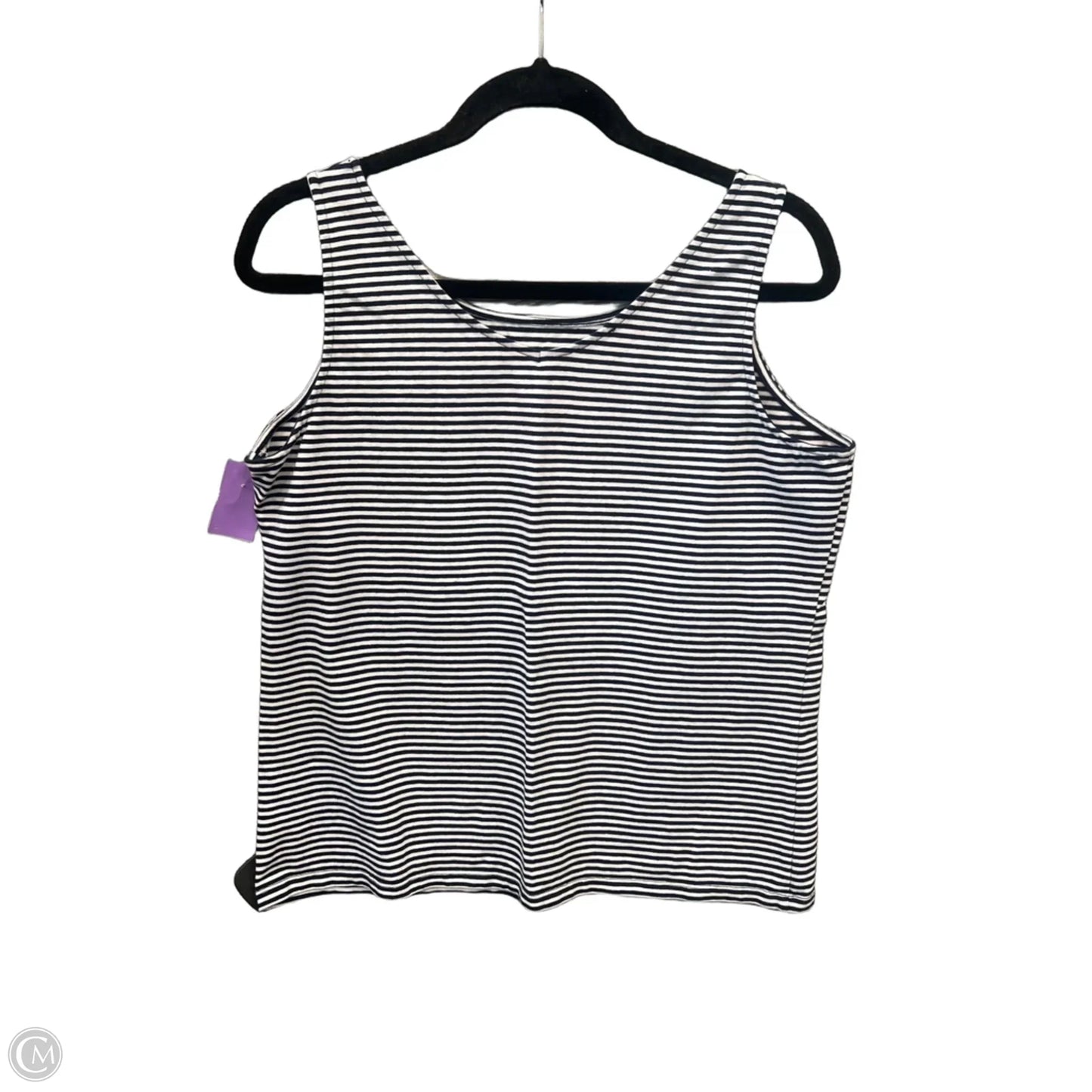 Top Sleeveless By Talbots In Striped Pattern, Size: Lp