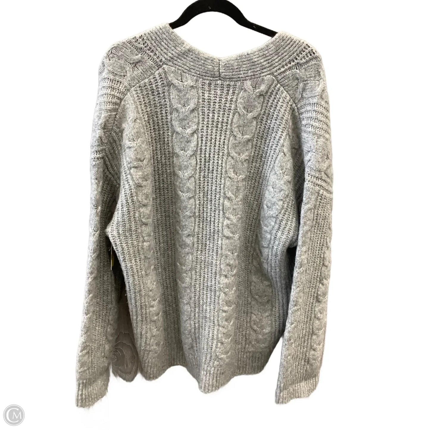 Sweater Cardigan By Universal Thread In Grey, Size: L