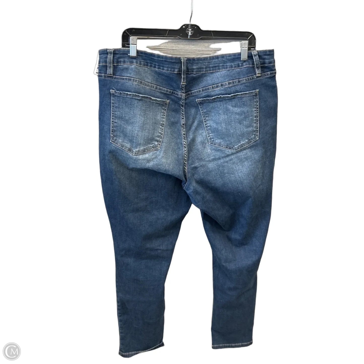 Jeans Skinny By Ymi In Blue Denim, Size: 18