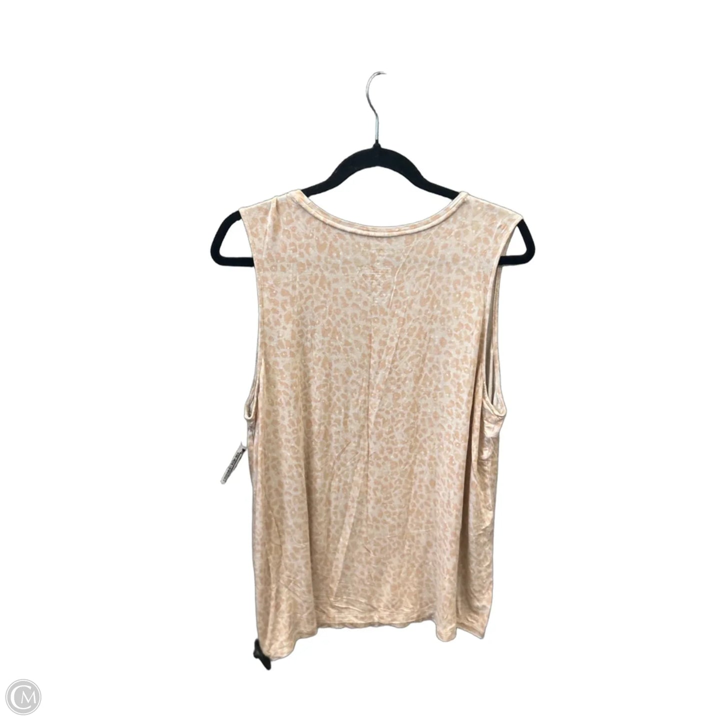 Top Sleeveless By Nine West In Animal Print, Size: 1x