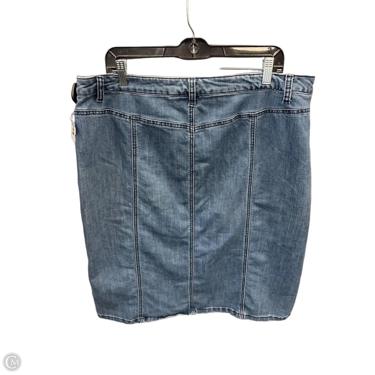 Skirt Midi By Cj Banks In Blue Denim, Size: 16