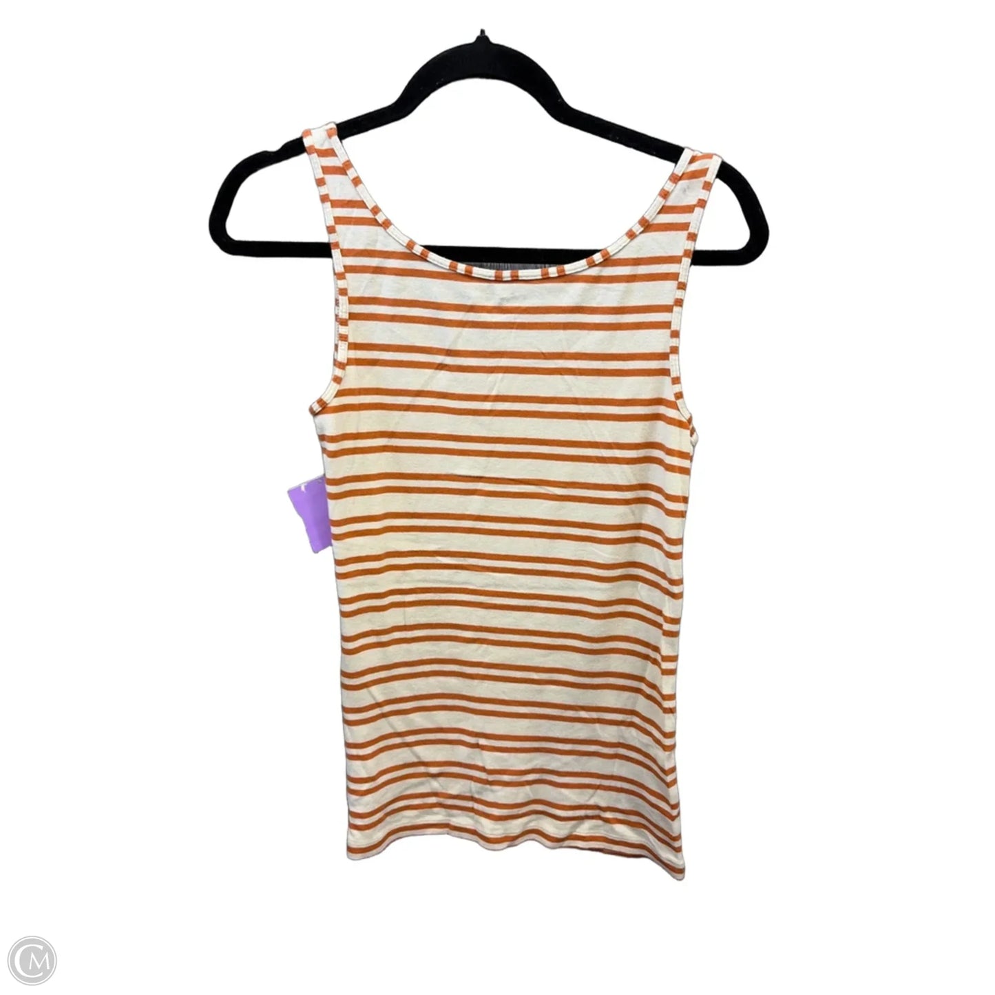 Top Sleeveless By Loft In Striped Pattern, Size: L