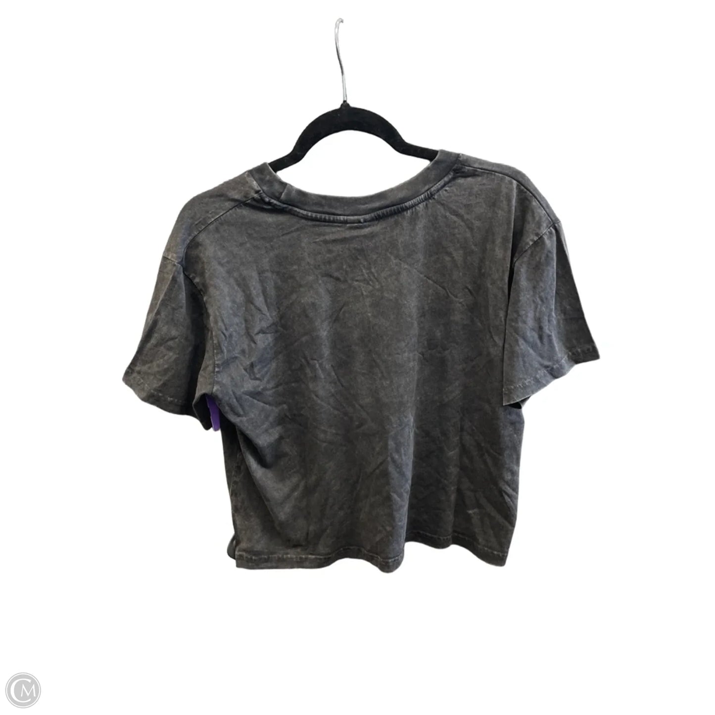 Top Short Sleeve By Chicka-d In Grey, Size: L