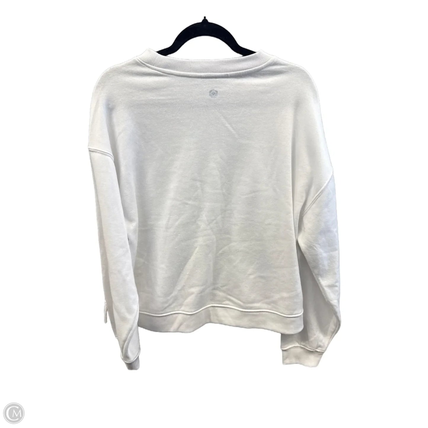 Sweatshirt Crewneck By Clothes Mentor In White, Size: L