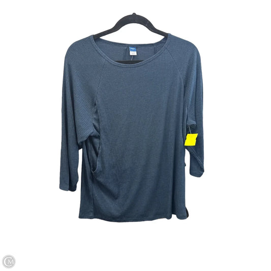 Top 3/4 Sleeve Basic By Old Navy In Blue, Size: S