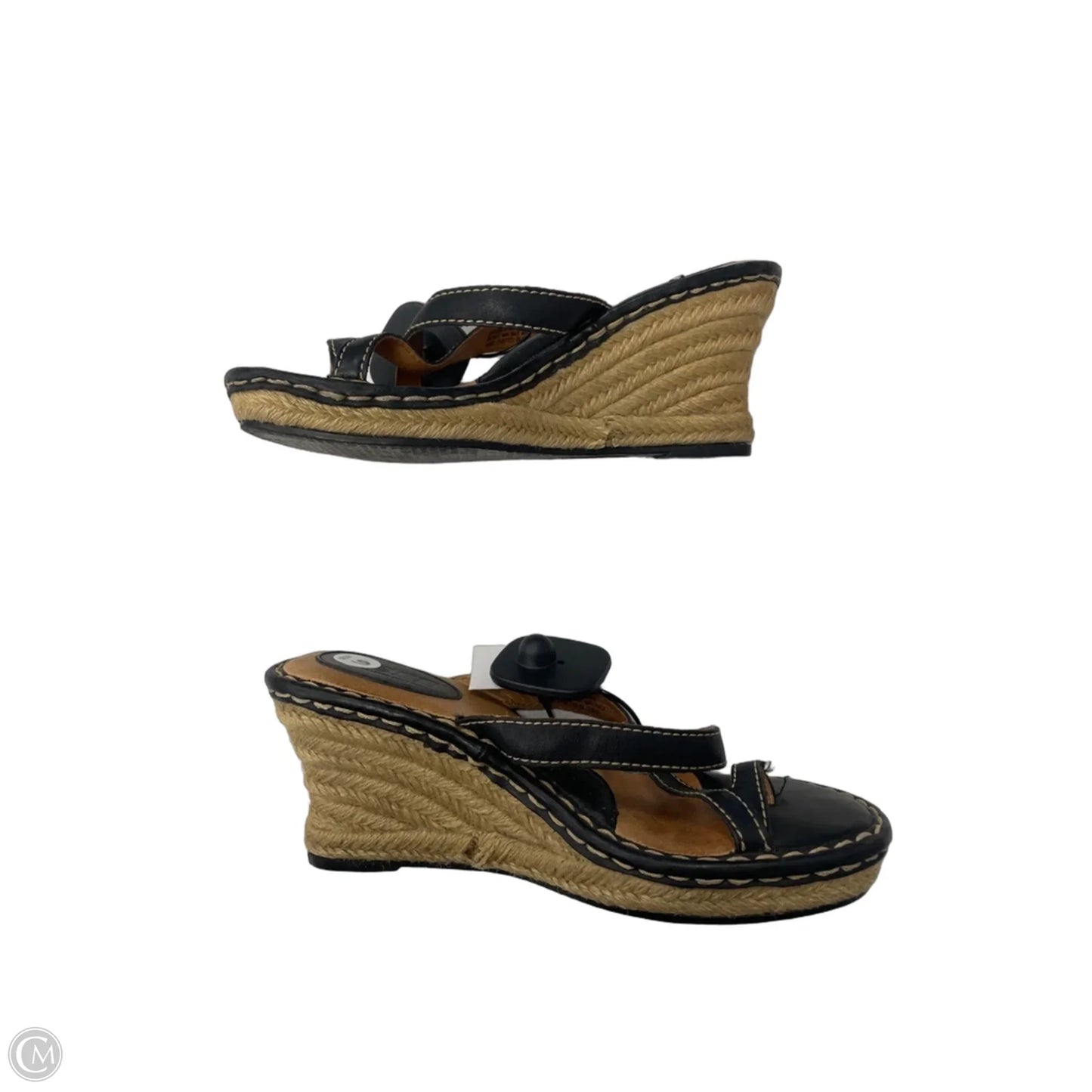 Sandals Heels Wedge By Born In Black, Size: 6