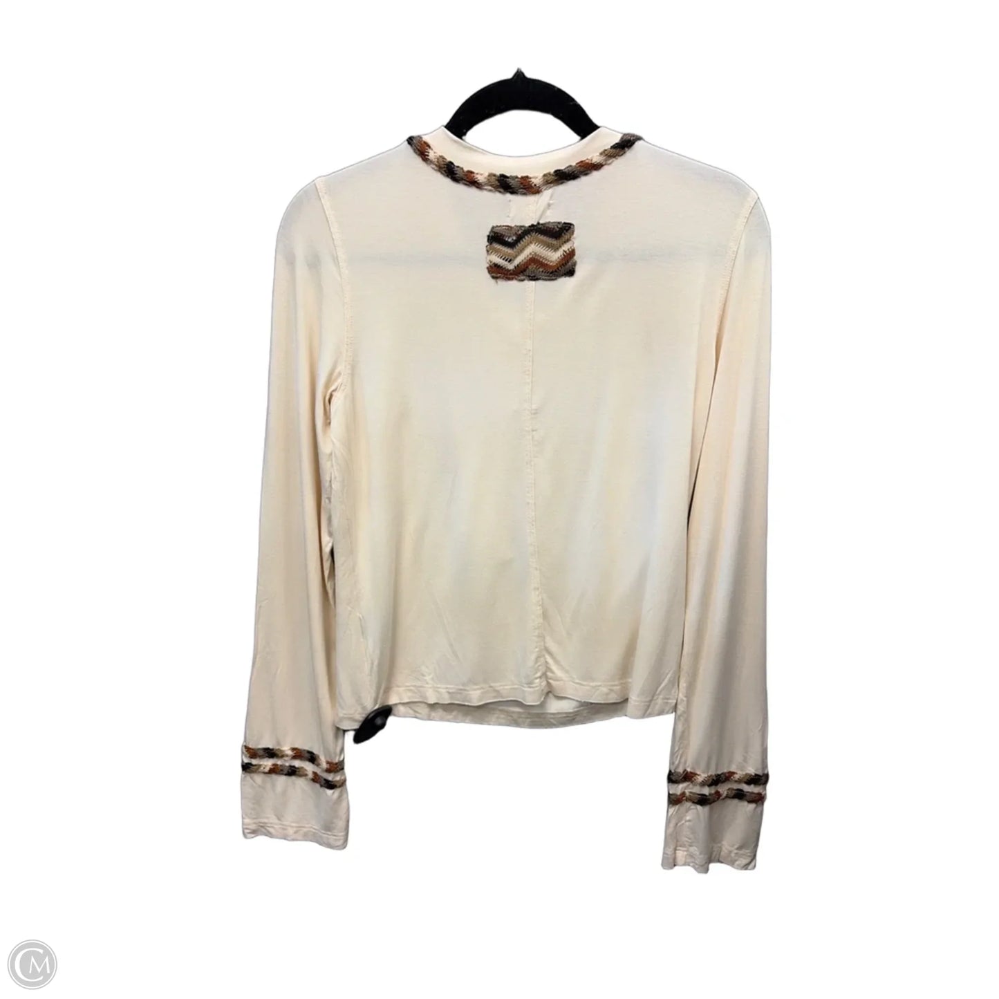 Top Long Sleeve By Pol In Cream, Size: M