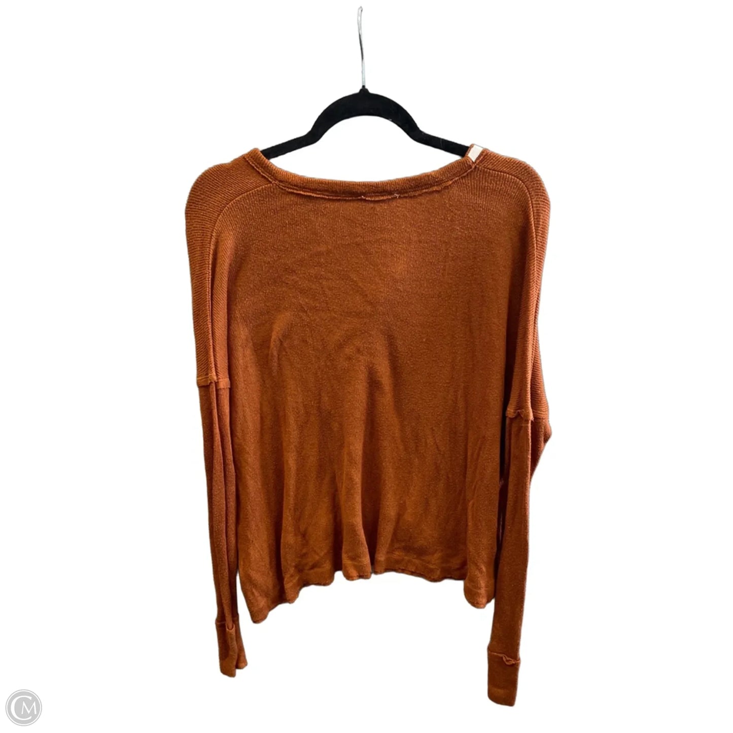 Top Long Sleeve By In Loom In Orange, Size: S