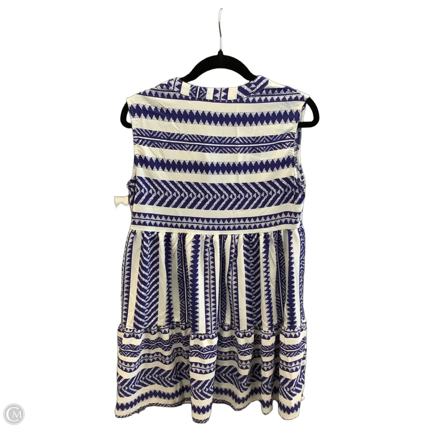 Dress Casual Midi By Cupshe In Blue & White, Size: M