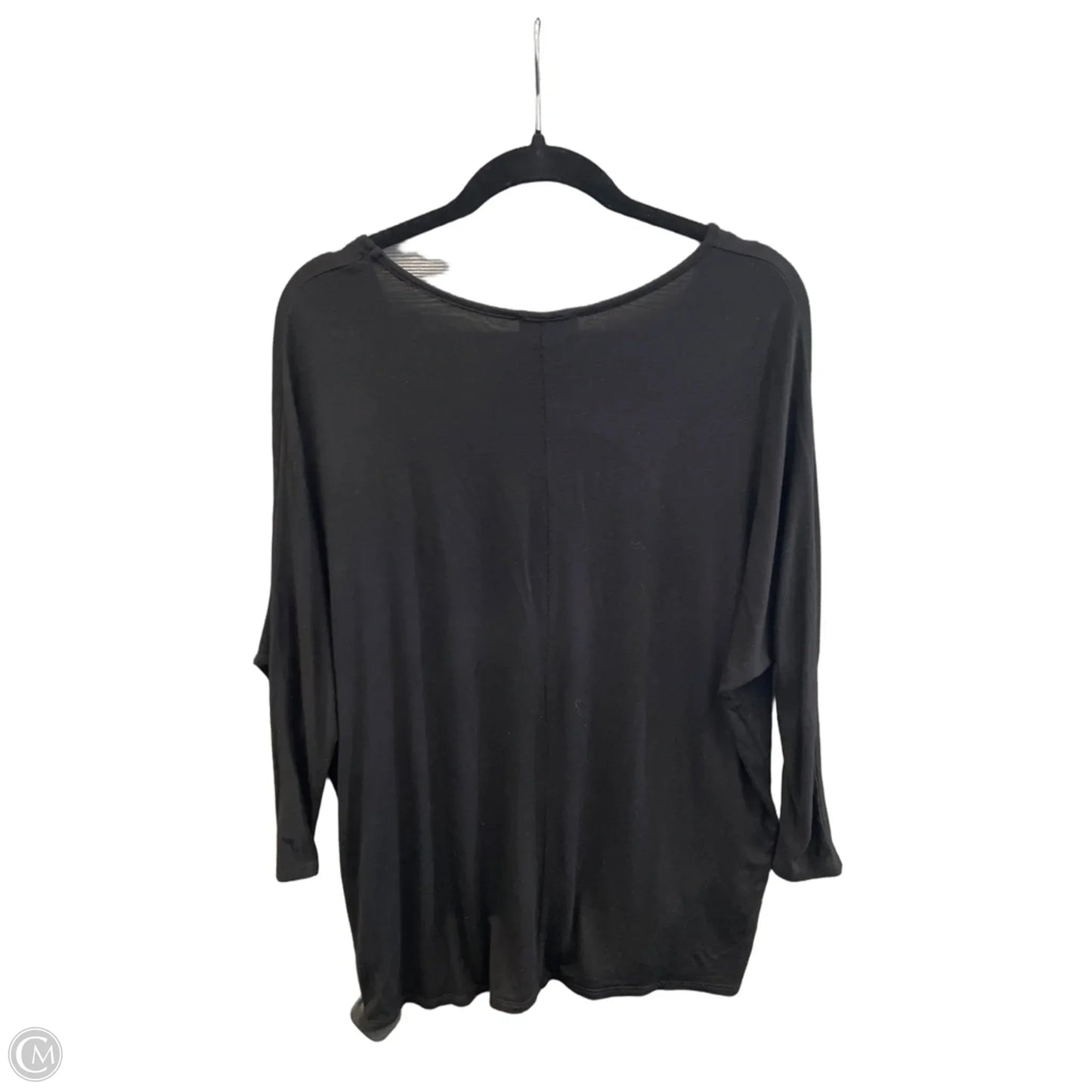 Top 3/4 Sleeve Basic By Clothes Mentor In Black, Size: M