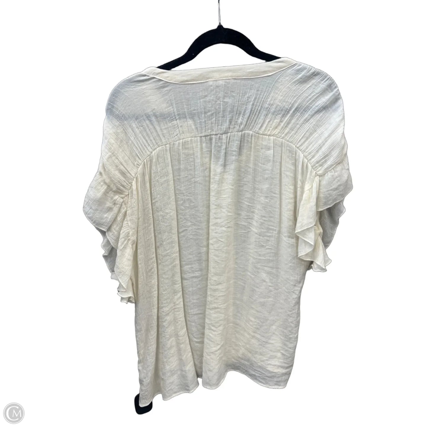 Blouse Short Sleeve By Maurices In Cream, Size: Xl