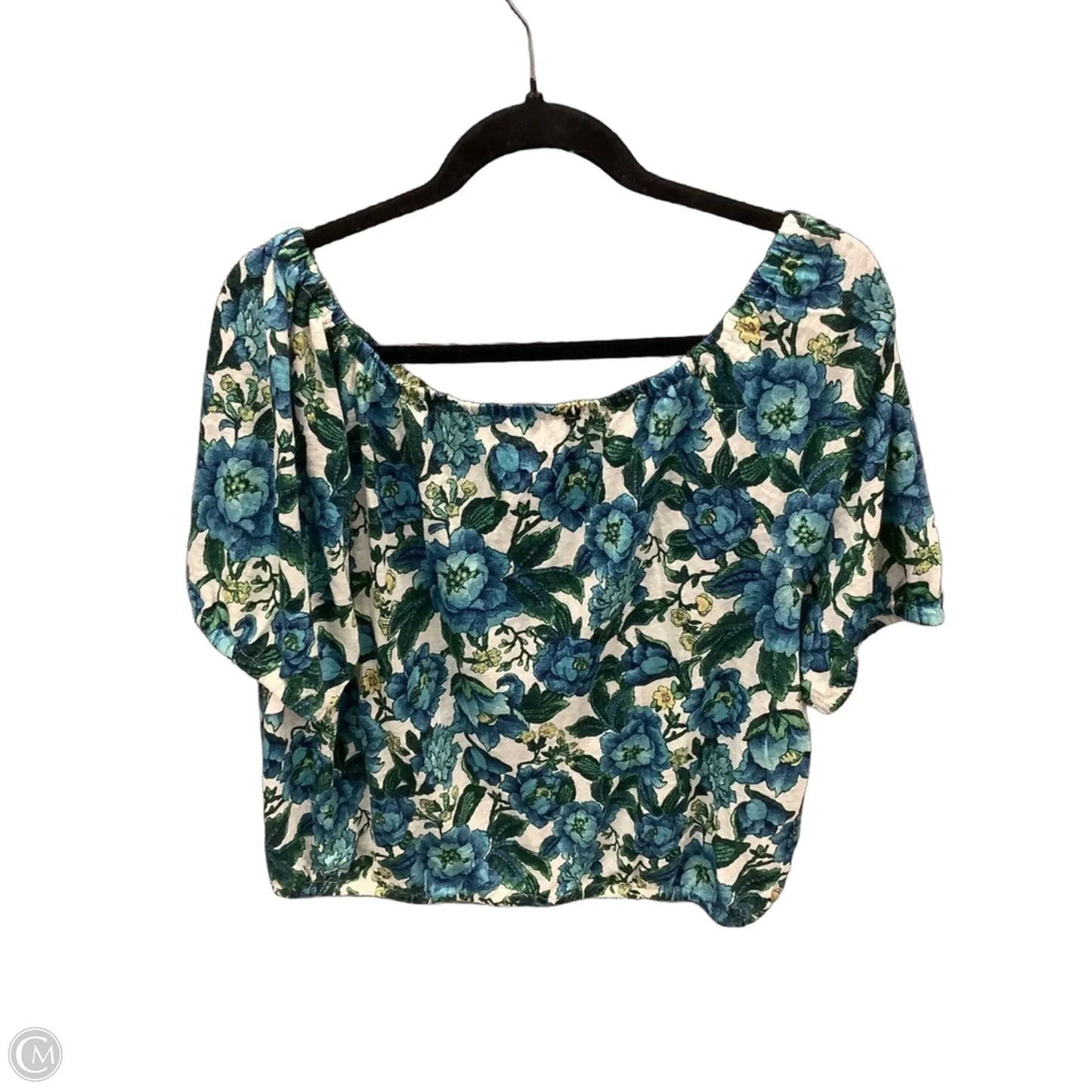 Top Short Sleeve By Loft In Blue, Size: L