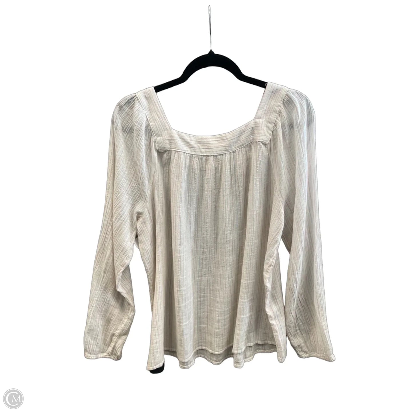 Top Long Sleeve By Lc Lauren Conrad In Cream, Size: Xl
