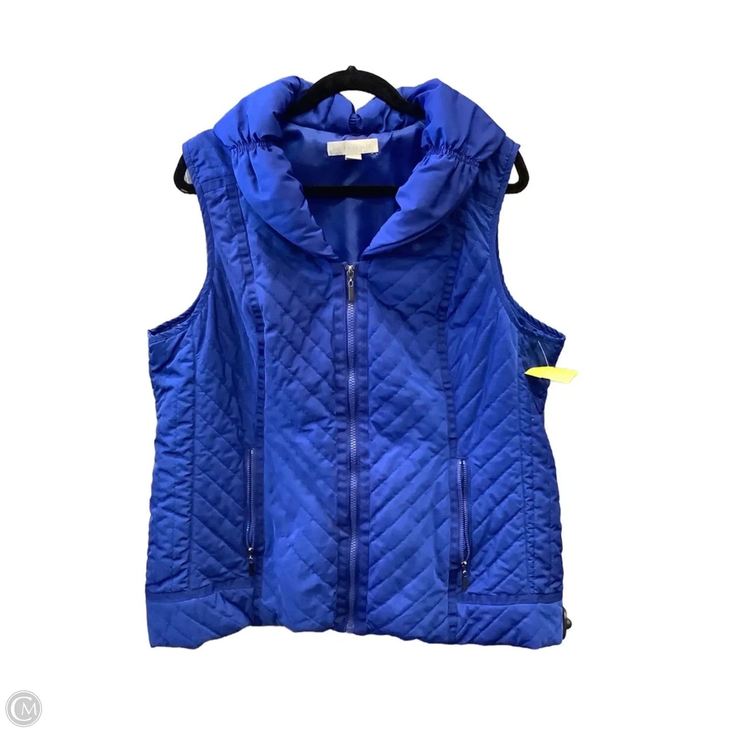 Vest Puffer & Quilted By Laura Ashley In Blue, Size: 2x