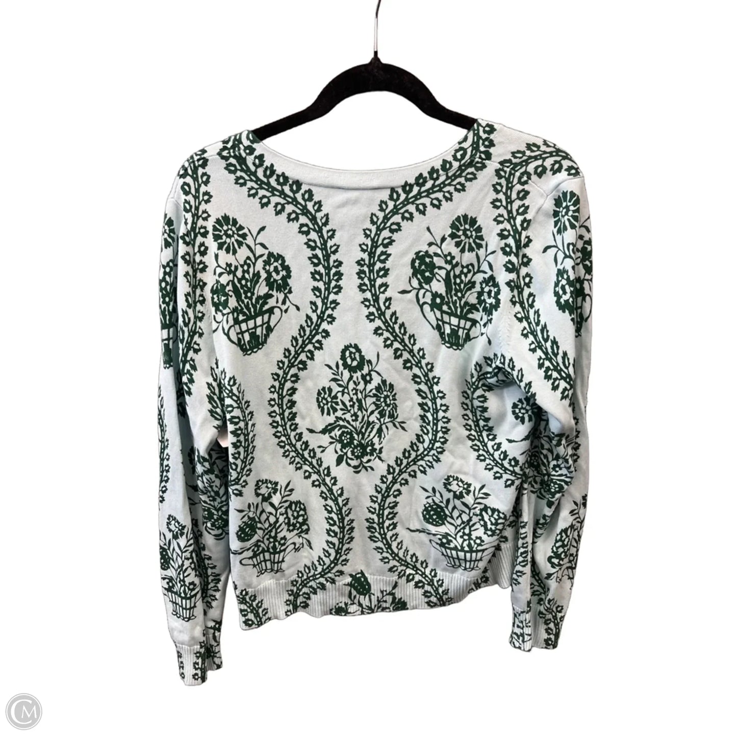 Cardigan By Talbots In Blue & Green, Size: L