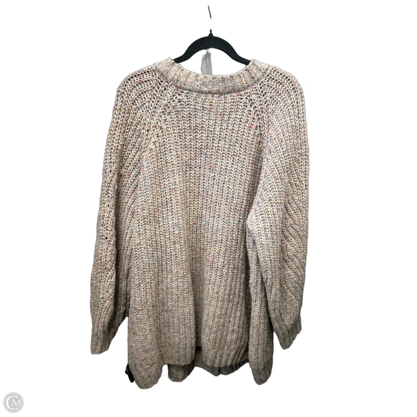 Sweater Cardigan By Falls Creek In Pink, Size: 1x