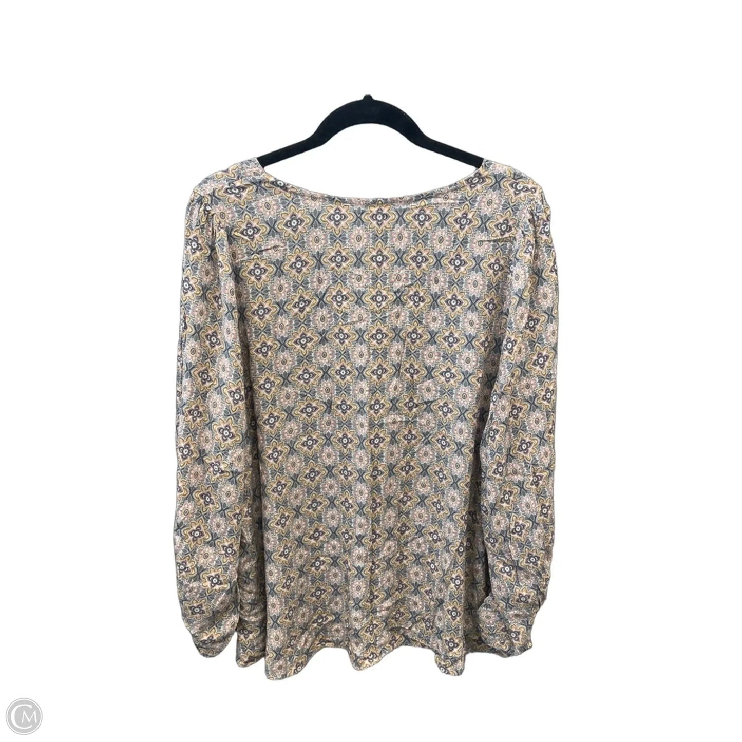 Tunic Long Sleeve By Cotton Bleu In Floral Print, Size: L