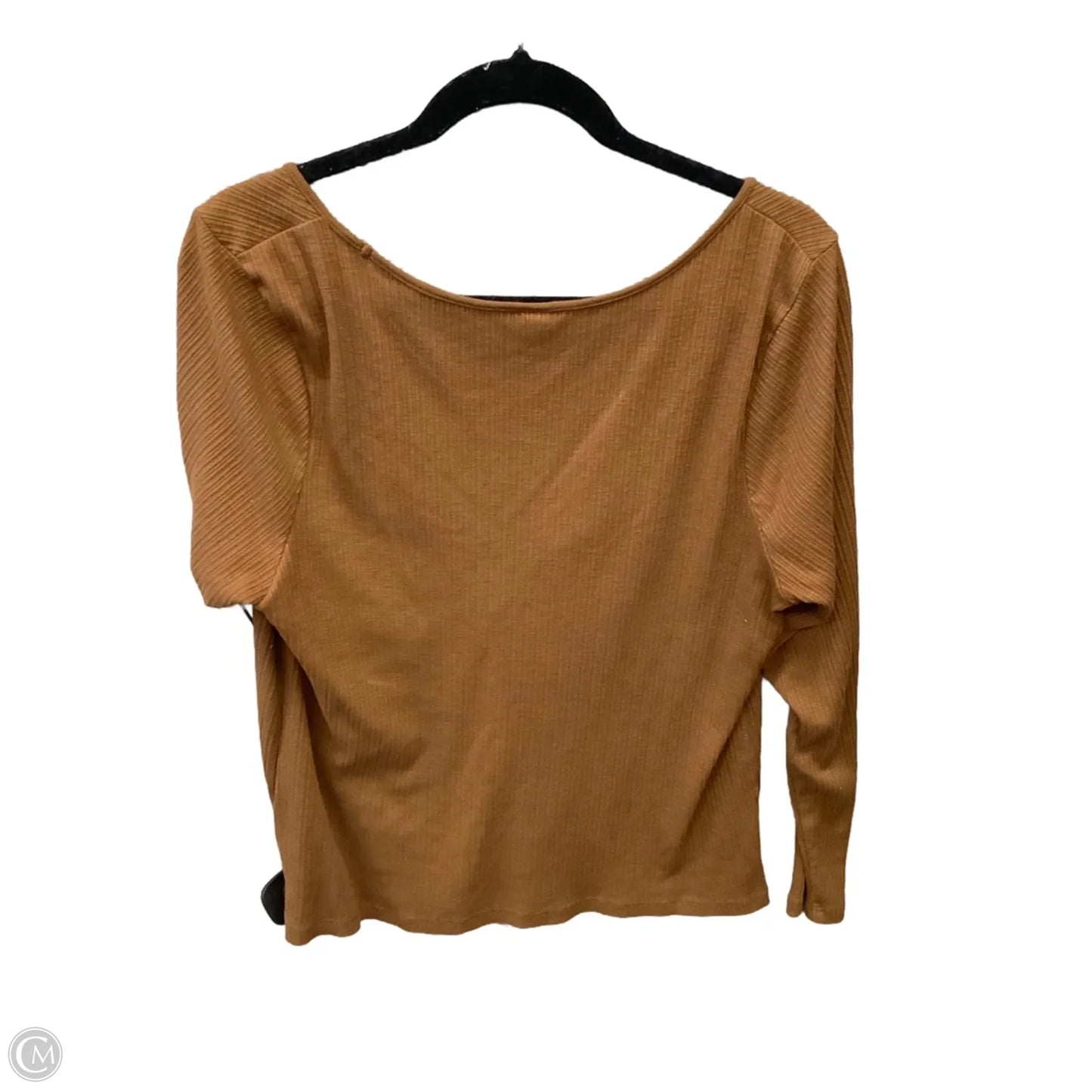Top Long Sleeve Basic By Old Navy In Brown, Size: 2x