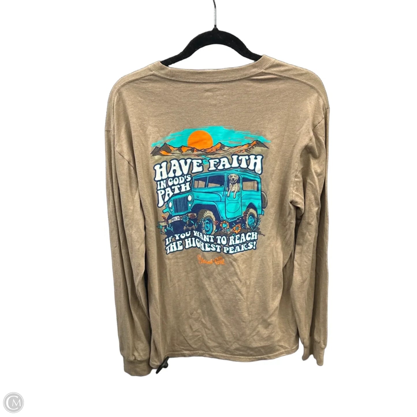 Top Long Sleeve By Clothes Mentor In Brown, Size: M