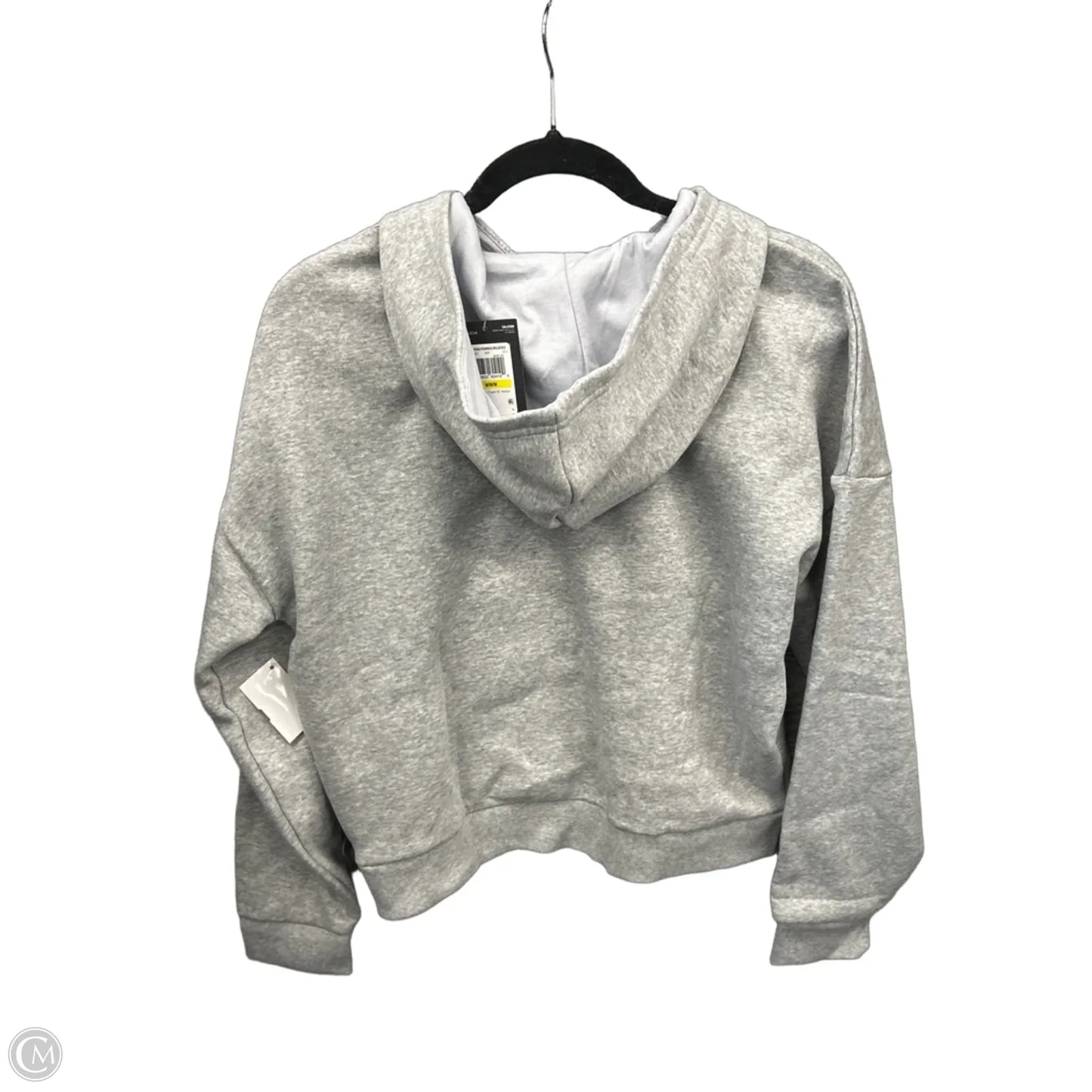 Athletic Top Long Sleeve Hoodie By Under Armour In Grey, Size: M