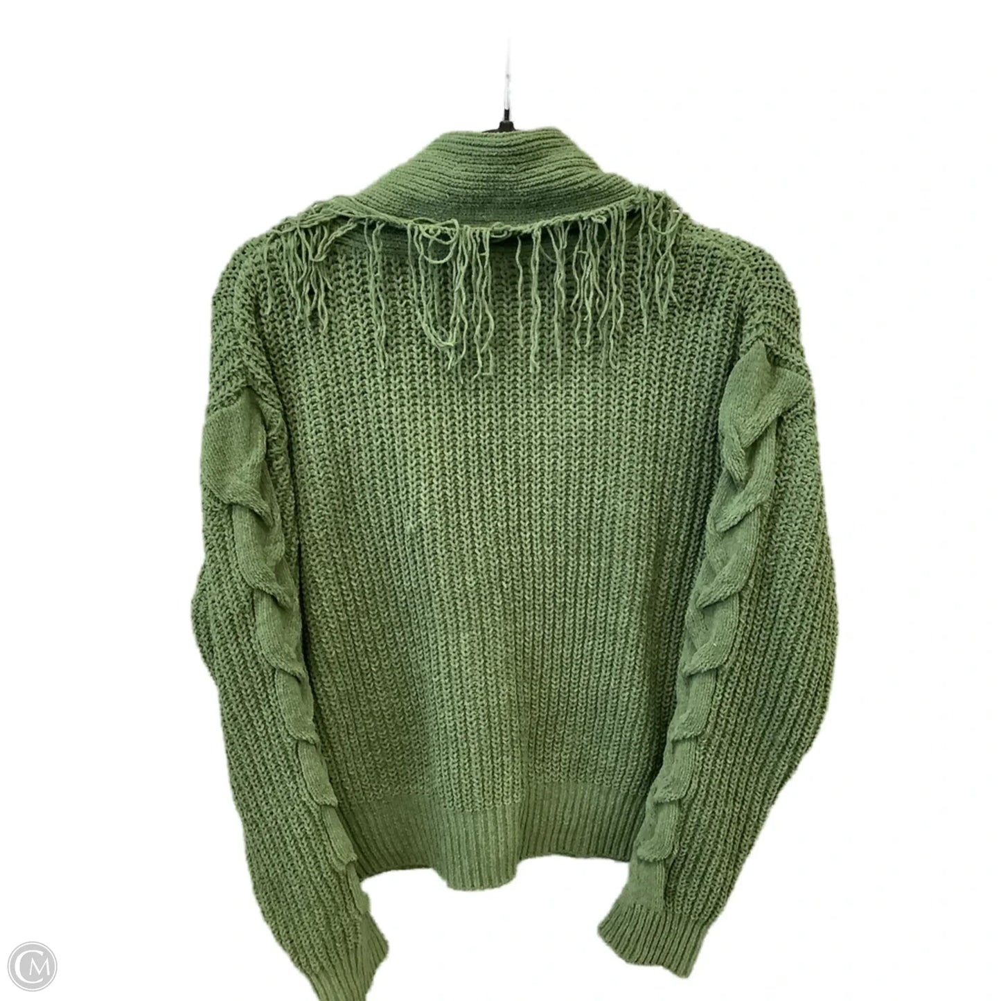 Sweater Cardigan By Clothes Mentor In Green, Size: M