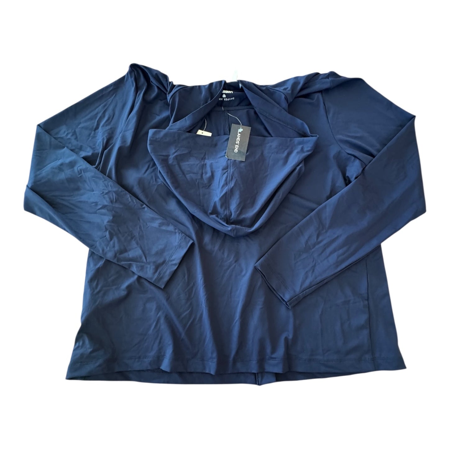 Sweatshirt Hoodie By Lands End In Navy, Size:L