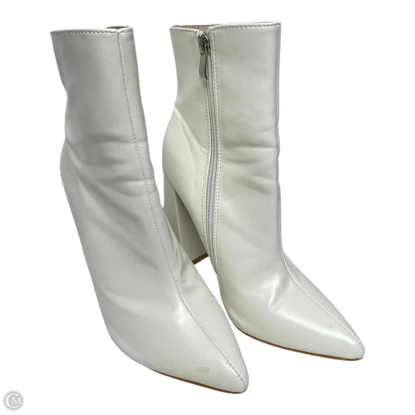 Boots Ankle Heels By Boohoo Boutique In White, Size: 6