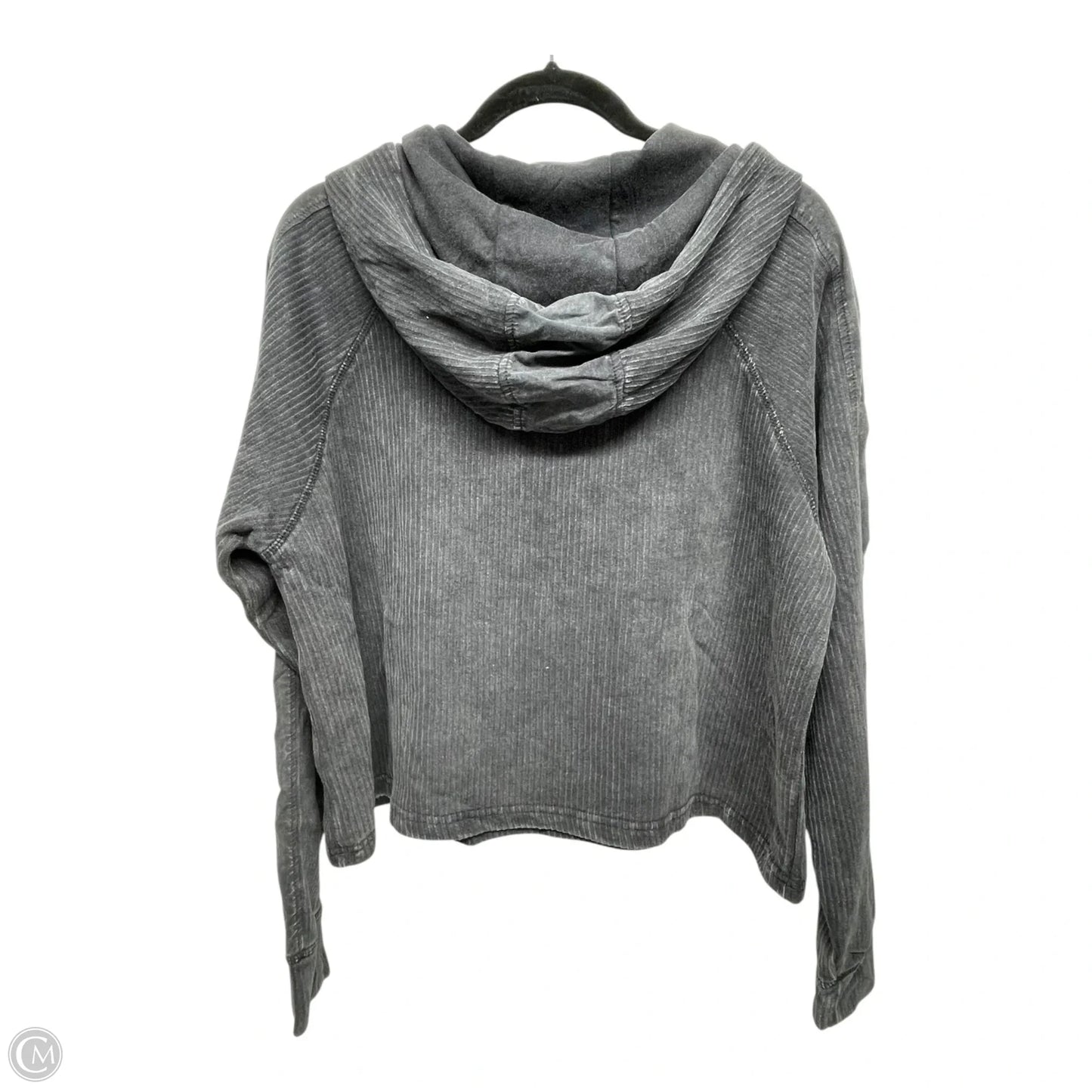Sweatshirt Hoodie By Mono B In Grey, Size: M