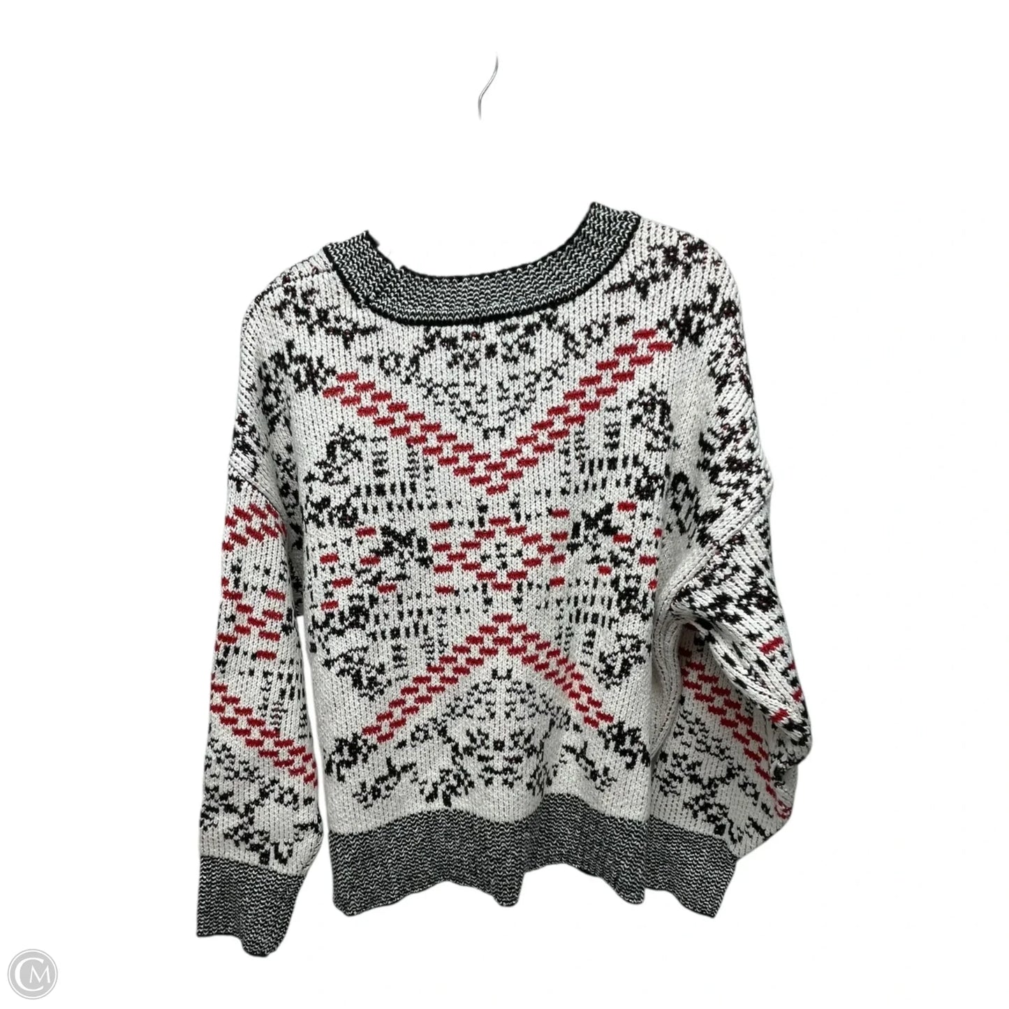 Sweater By Ana In Black & White, Size: L