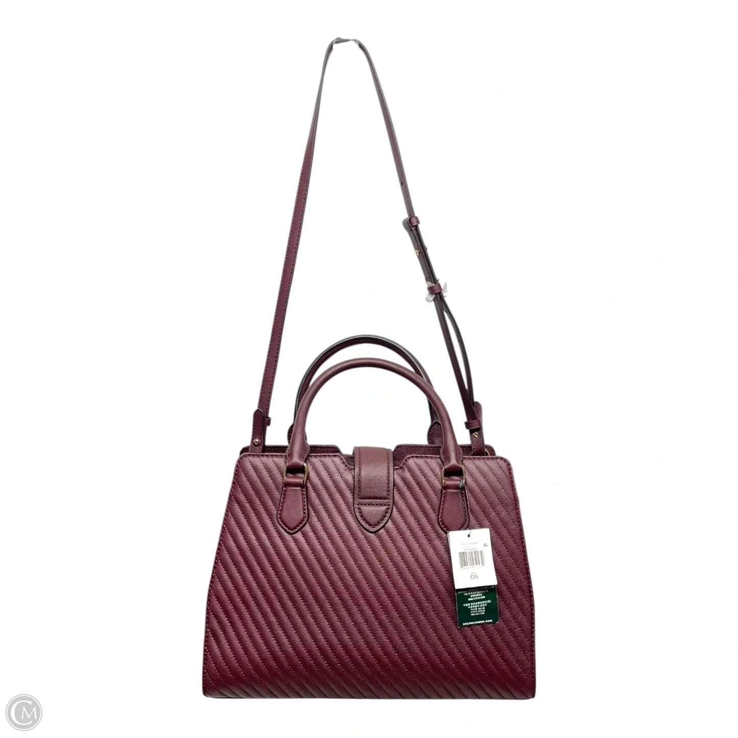 Handbag Leather By Lauren By Ralph Lauren, Size: Medium