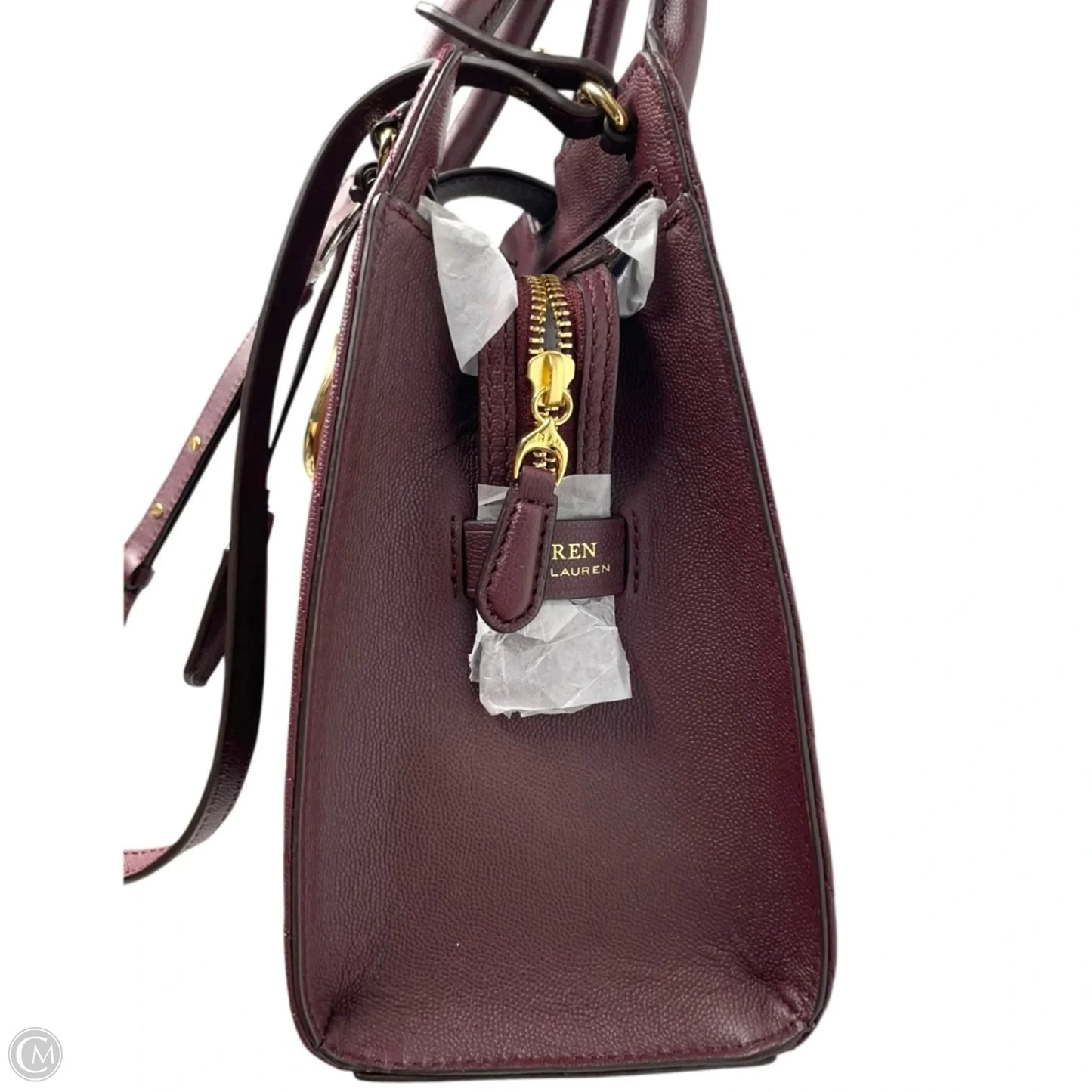 Handbag Leather By Lauren By Ralph Lauren, Size: Medium