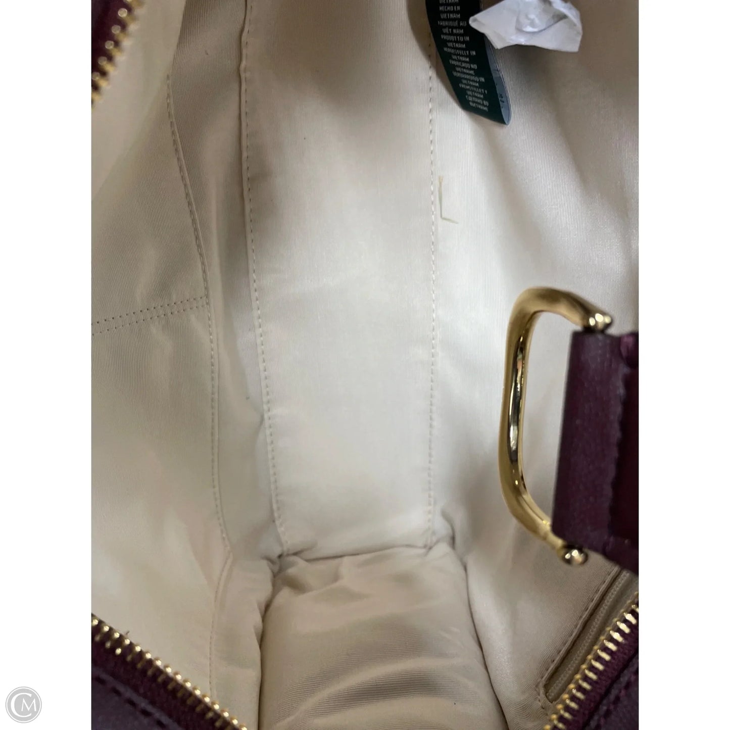 Handbag Leather By Lauren By Ralph Lauren, Size: Medium