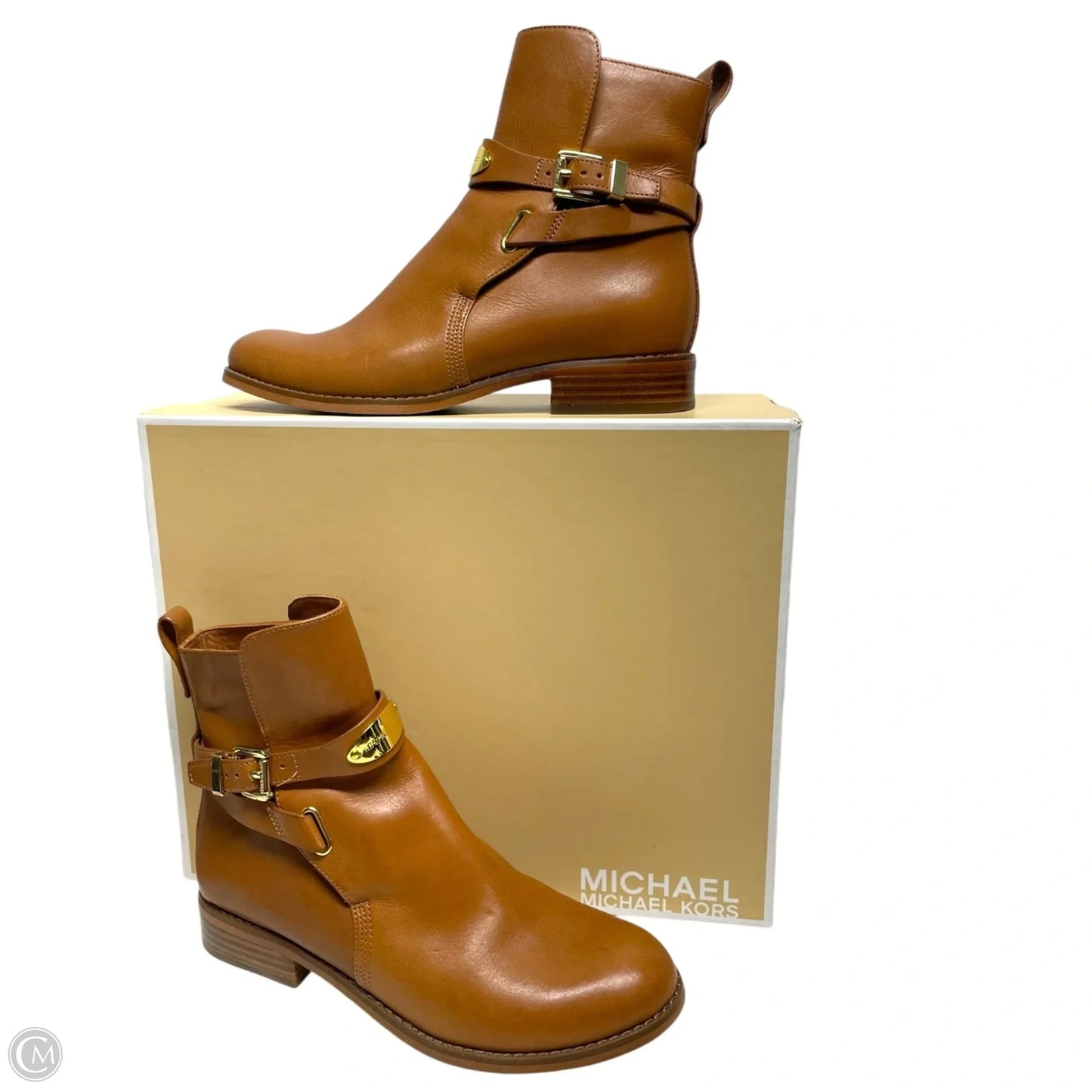 Boots Ankle Heels By Michael By Michael Kors In Brown, Size: 5.5