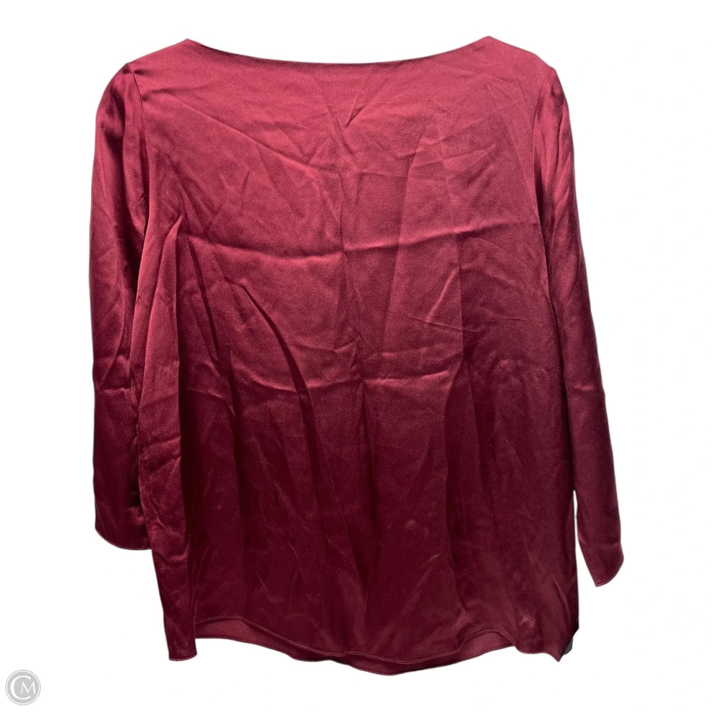 Blouse Long Sleeve By Vince In Maroon, Size: S