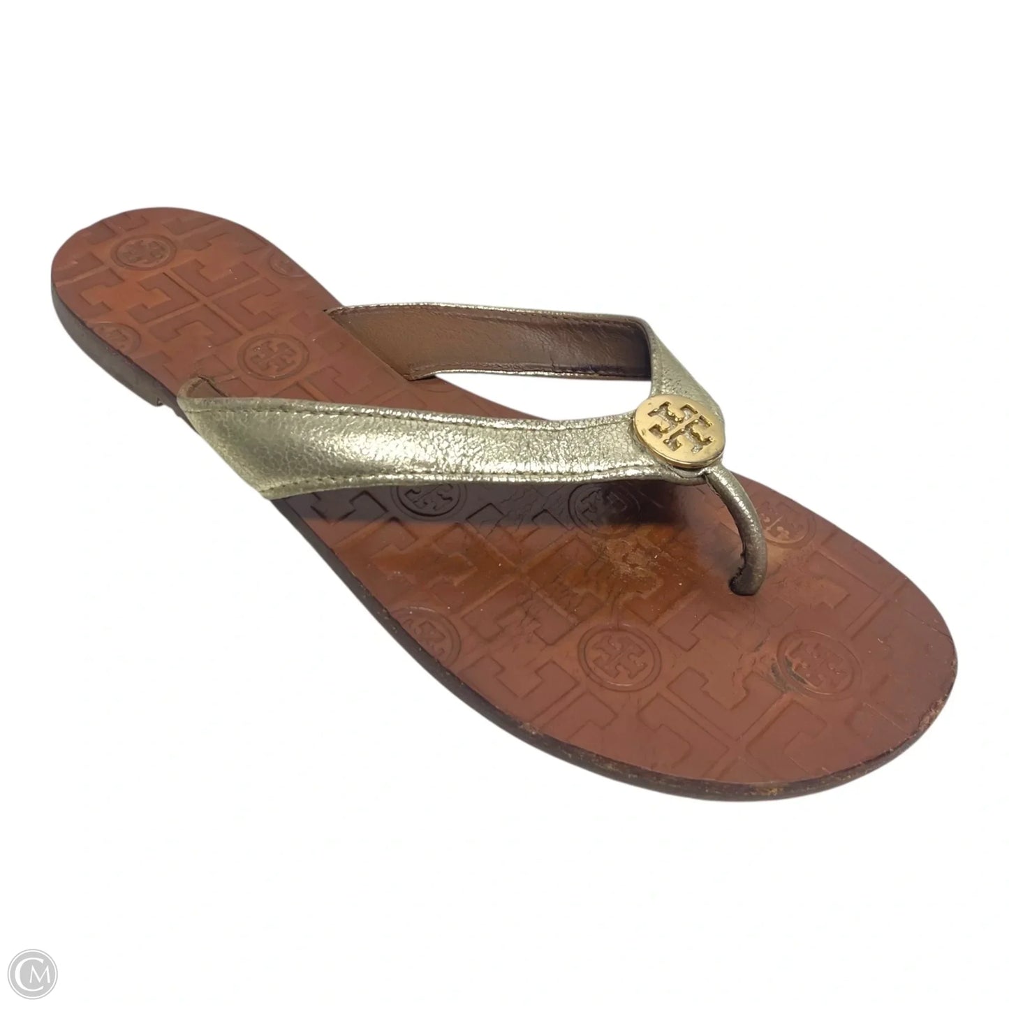 Sandals Designer By Tory Burch In Gold, Size: 9