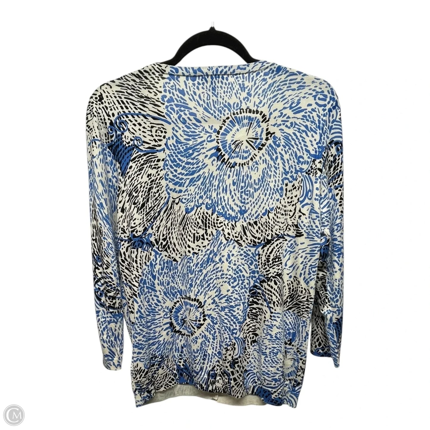 Cardigan By Talbots In Black & Blue, Size: M