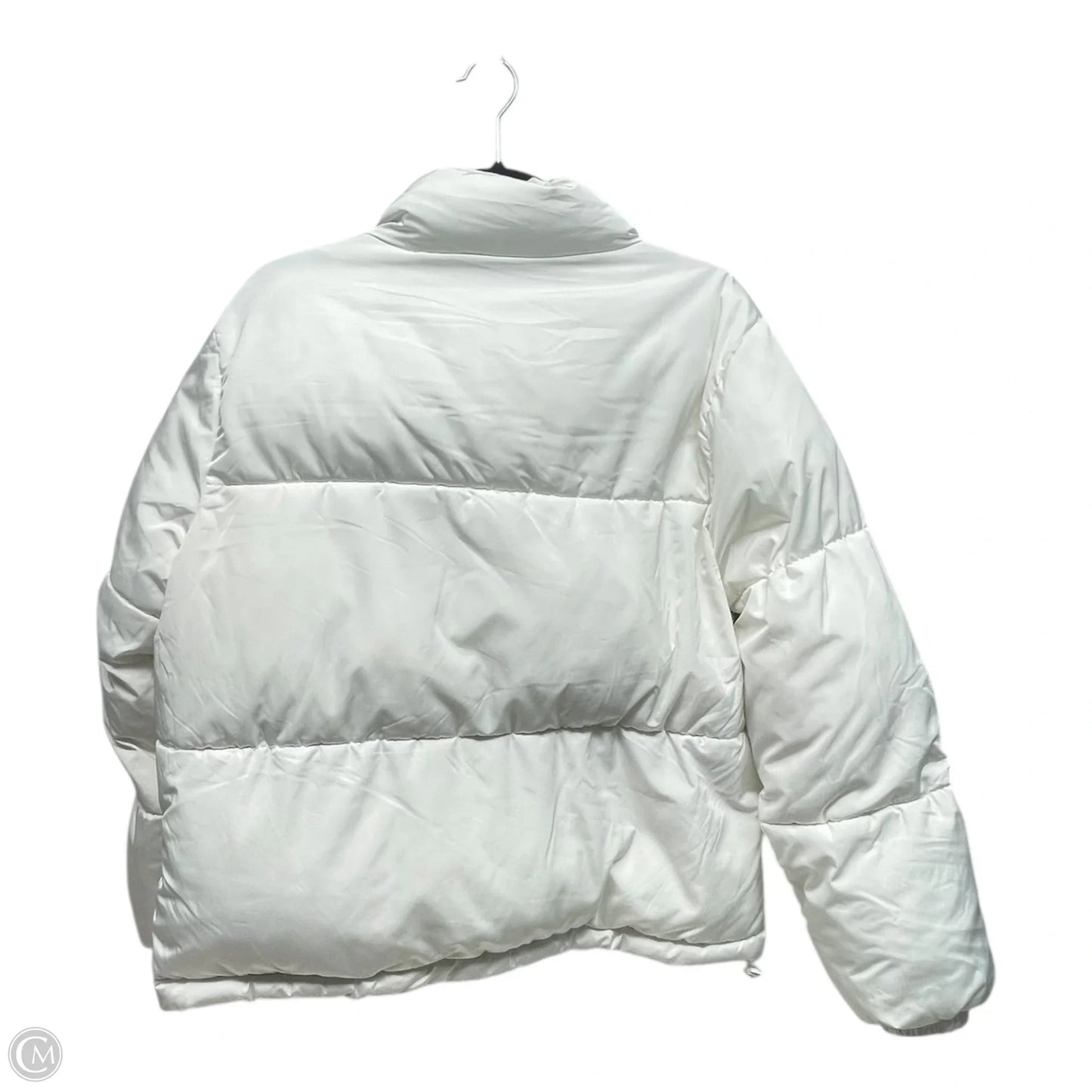 Coat Puffer & Quilted By Forever 21 In White, Size: L