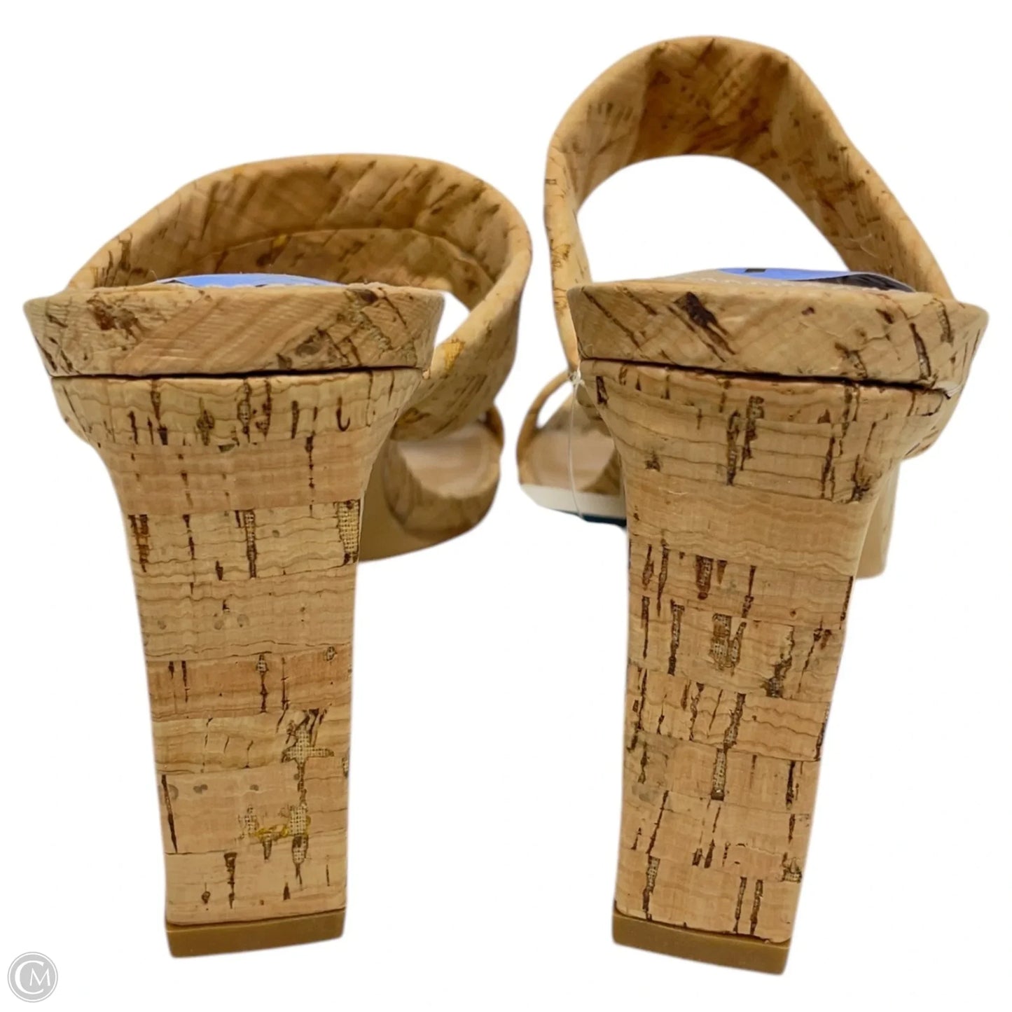 Sandals Heels Block By Dv In Tan, Size: 7.5